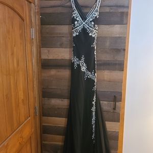Adrianna Papell beaded, long evening gown, size 6